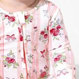 Bellabu Bear Floral Stripes Bamboo Convertible Footie