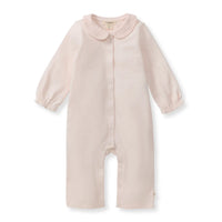 Burt's Bees Muslin Collar Infant Girl Jumpsuit