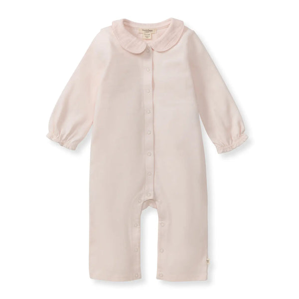 Burt's Bees Muslin Collar Infant Girl Jumpsuit