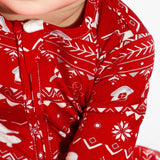 Bellabu Bear Polar Isle Red Bamboo Convertible Footie