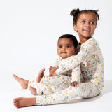 Bellabu Bear Fall Floral Bamboo Convertible Footie
