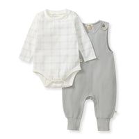 Burt's Bees Plaid Infant Boy Jumpsuit & Bodysuit Set
