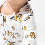 Bellabu Bear Love Trucks Bamboo Convertible Footie