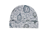 Preemie Heather Sleeper with Cap: Grey Clouds