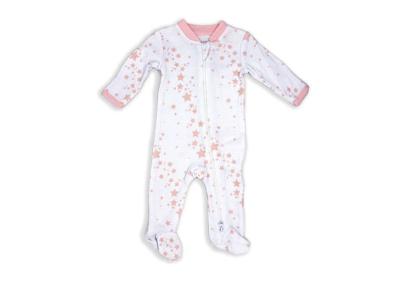 Preemie Star Print Sleeper - Pink