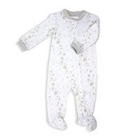 Preemie Star Print Sleeper - Gray