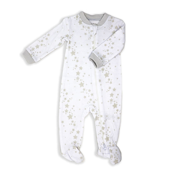 Preemie Star Print Sleeper - Gray