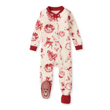 Burt's Bees Nostalgic Christmas Organic Cotton Sleeper Footed