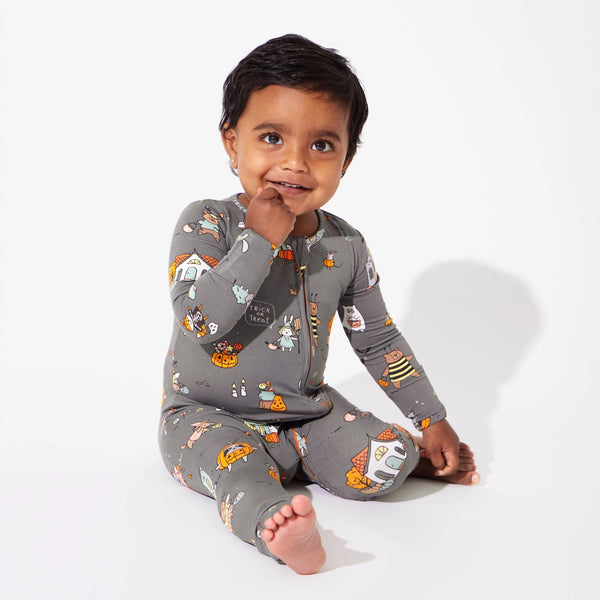 Bellabu Bear Trick or Treaters Bamboo Convertible Footie