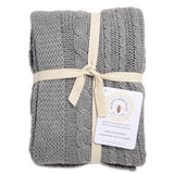 Burt's Bees Cable Knit Stroller Blanket (Grey)