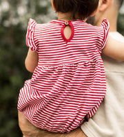 Burt's Bees Red Stripe Romper