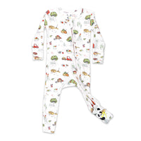 Bellabu Bear Fall Vibes Bamboo Convertible Footie