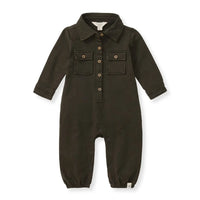 Burt's Bees Button Down Jumpsuit Shadow
