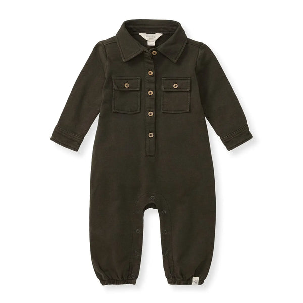 Burt's Bees Button Down Jumpsuit Shadow