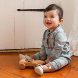 Burt's Bees Holland Stripe Infant Blue Jumpsuit