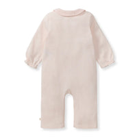 Burt's Bees Muslin Collar Infant Girl Jumpsuit