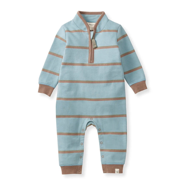Burt's Bees Holland Stripe Infant Blue Jumpsuit