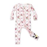 Bellabu Bear Floral Stripes Bamboo Convertible Footie