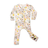 Bellabu Bear Fall Floral Bamboo Convertible Footie