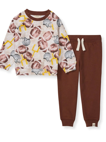 Burt's Bees Football Season Sweatshirt and Pants Set