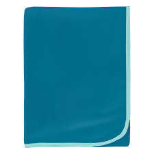 Kickee Pants Swaddling Blanket Cerulean Blue w/Summer Sky