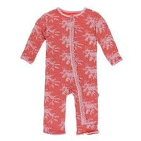 Ruffle Coverall English Rose Leafy Sea Dragon Zipper