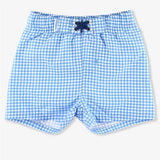 RuggedButts-Cornflower Blue Gingham Swim Trunks