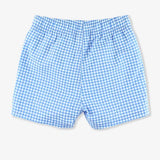 RuggedButts-Cornflower Blue Gingham Swim Trunks