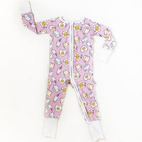 Little Sleepies Pink Breakfast Buddies Bamboo Zippy Sleeper