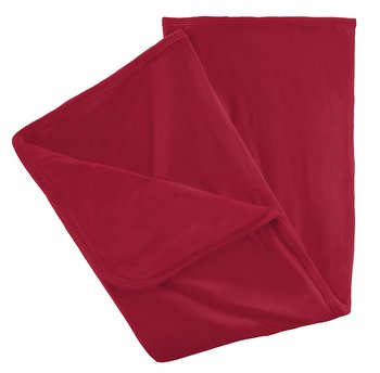 Kickee Pants Solid Crimson Knitted Stroller Blanket
