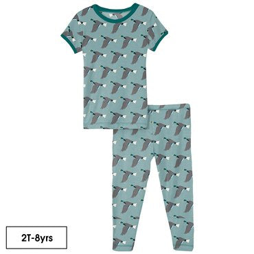 Kickee Pants- Print Short Sleeve Pajamas Jade Mallard Duck