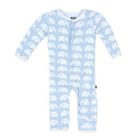 Kickee Pants-Classic Coverall in Pond Elephants