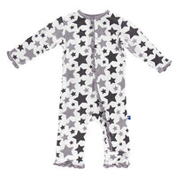 Kickee PantsFeather/Rainstar Ruffle Coverall