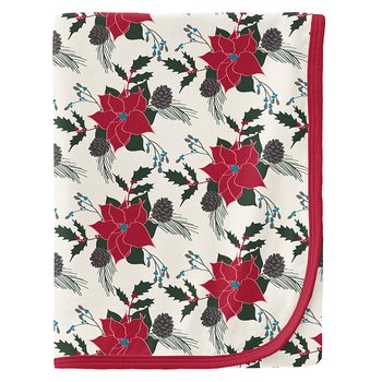 Kickee Pants Christmas Floral Swaddling Blanket