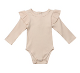 Ribbed Ruffle Sleeve Onesie