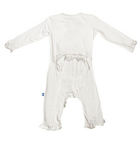 Kickee Pants- Classic Ruffle Coverall Natural