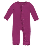 Kickee Pants- Classic Ruffle Coverall Orchid