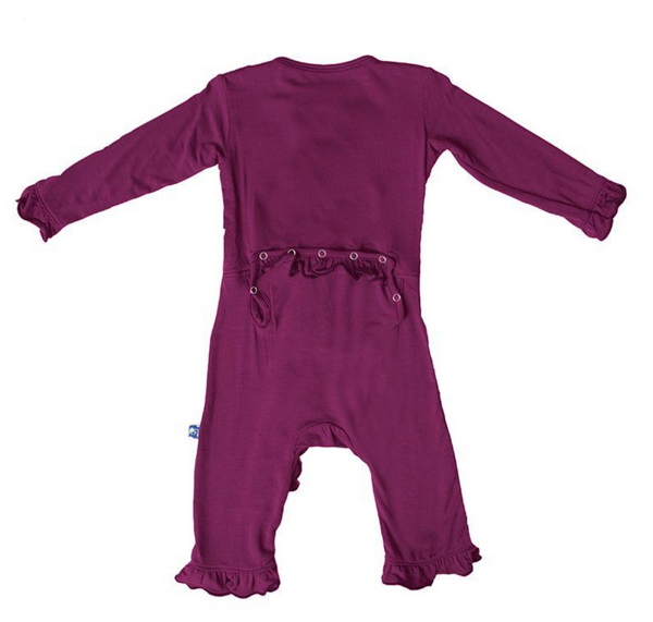 Kickee Pants- Classic Ruffle Coverall Orchid