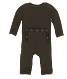 Kickee Pants- Basic Coverall Bark