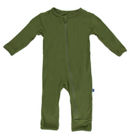 Kickee Pants- Basic Coverall with Zipper Moss