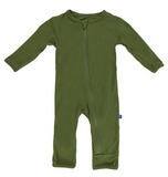 Kickee Pants- Basic Coverall with Zipper Moss