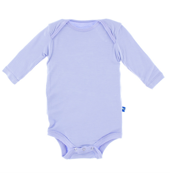 Kickee Pants-Basic Long Sleeve One Piece in Lilac