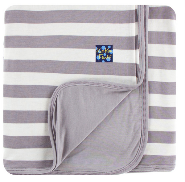 Kickee Pants- Basic Stroller Blanket in Feather Stripe