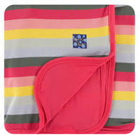 Kickee- Print Stroller Blanket (Biology Stripe - One Size)