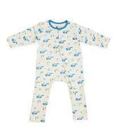 Kyte Baby-Printed Romper Ocean Blue Whales