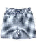 RuggedButts-Navy Gingham Swim Trunks