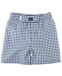 RuggedButts-Navy Gingham Swim Trunks