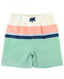 RuggedButts-Sage Color Block Swim Trunks