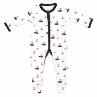 Kyte Baby-Printed Romper- Black Swan