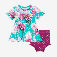 Posh Peanut Ruffled Cap Peplum Top and Bloomer Set Eloise